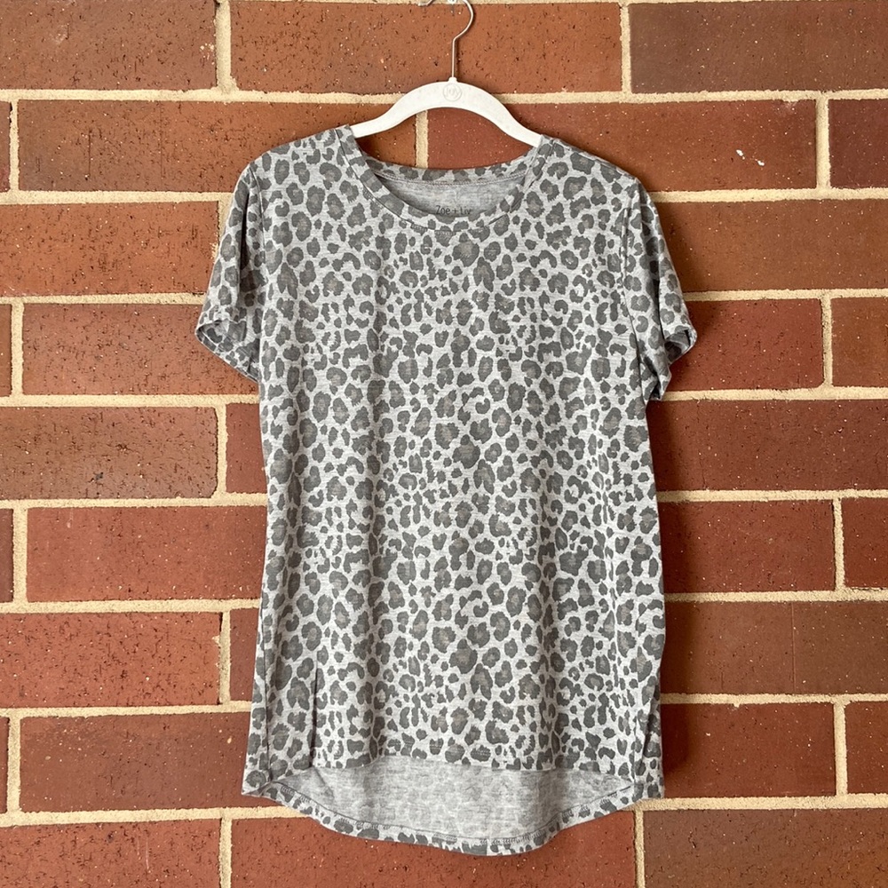 Grey Leopard Print Tshirt